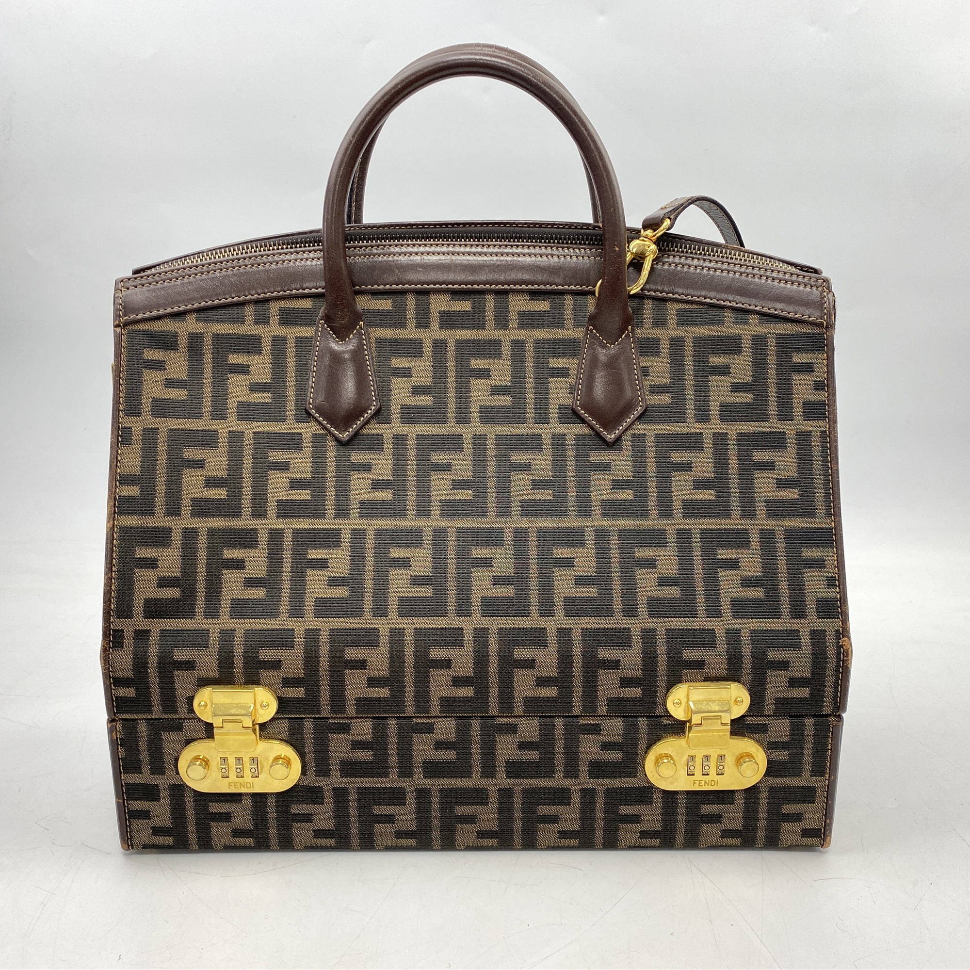 フェンディ ズッカ柄 バニティ トートバッグ Bランク