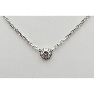 カルティエ ダムール SM 1Pダイヤ ネックレス Au750WG 買取実績【買取日：2025年10月14日】