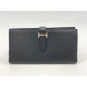 エルメス ベアンスフレ 長財布 黒 ヴォーエプソン SV金具 □J刻印 買取実績【買取日：2025年10月7日】