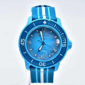 ブランパン ブランパン×スウォッチ フィフティファゾムス ブルーラグーン 青文字盤 ナイロン×/AT SO35L400 買取実績【買取日：2025年10月19日】