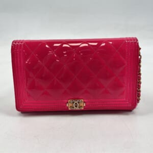 シャネル ボーイシャネル チェーンウオレット ピンク パテント レザー ゴールド金具 シール 買取実績【買取日：2025年10月18日】