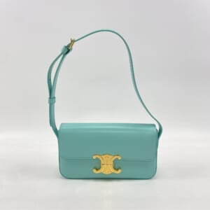 セリーヌ ショルダーバッグ トリオンフ クロード シャイニーカーフスキン ターコイズ 買取実績【買取日：2025年10月25日】