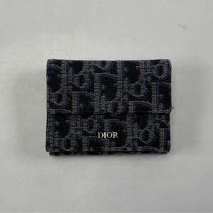 ディオール トロッター 三つ折り財布 ネイビー キャンバス×レザー 20BBC110YSE 買取実績【買取日：2025年10月25日】