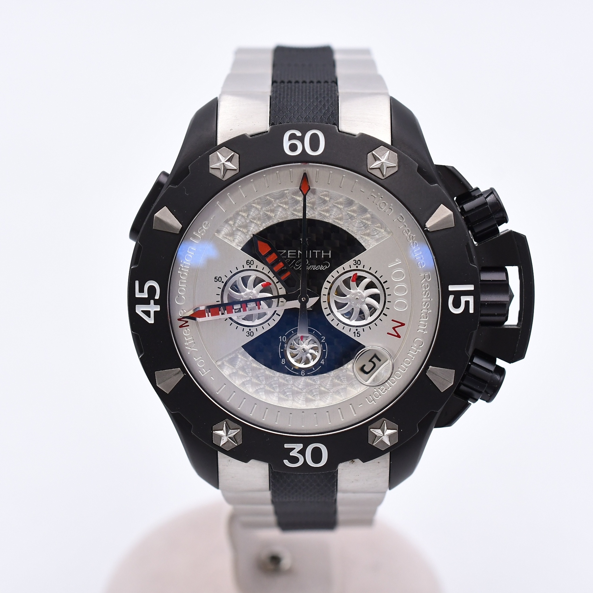 ゼニス デファイ エクストリーム クロノグラフ 白文字盤 SS/AT Sランク