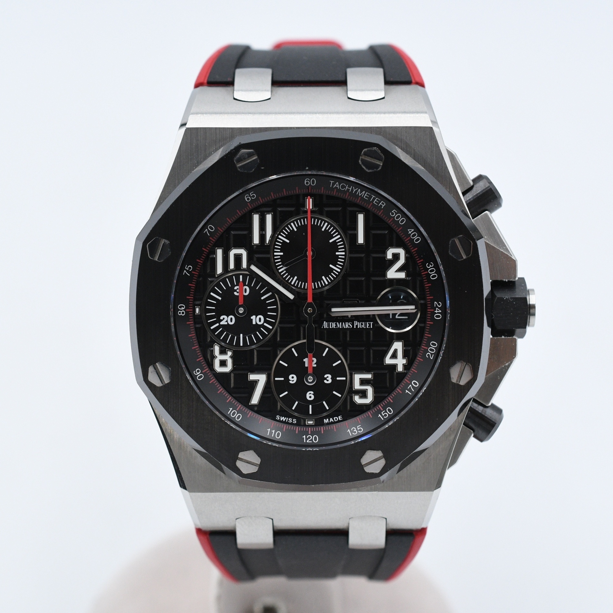 オーデマ ピゲ ロイヤルオーク オフショア クロノ 黒文字盤 SS×ラバー/AT 26470SO.OO.A002CA.01 Aランク