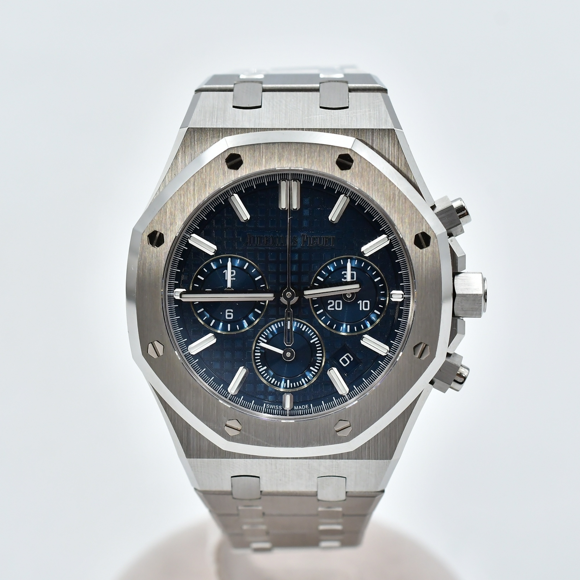 オーデマ ピゲ ロイヤルオーク クロノグラフ 青文字盤 SS/AT Bランク