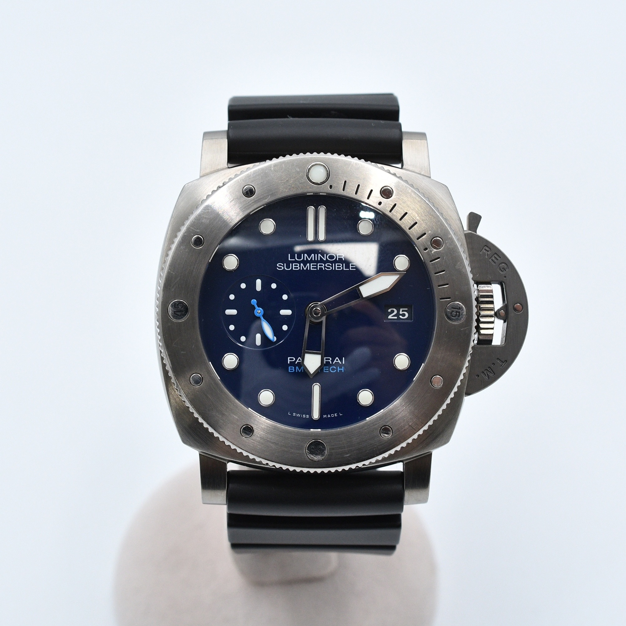 パネライ ルミノール サブマーシブル 1950 BMG-TECH ネイビー文字盤 Ti/AT×ラバー Bランク