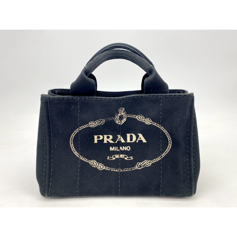 プラダ カナパトート 2WAY 黒 キャンバス Bランク