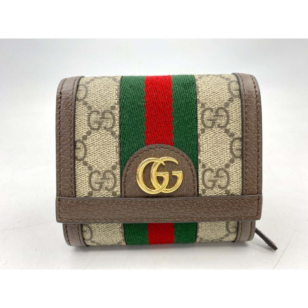 ✨箱付き✨ グッチ　2つ折り財布　オフディア　シェリーライン　GGスプリーム グッチ オフディア GGスプリーム シェリーラインコンパクト