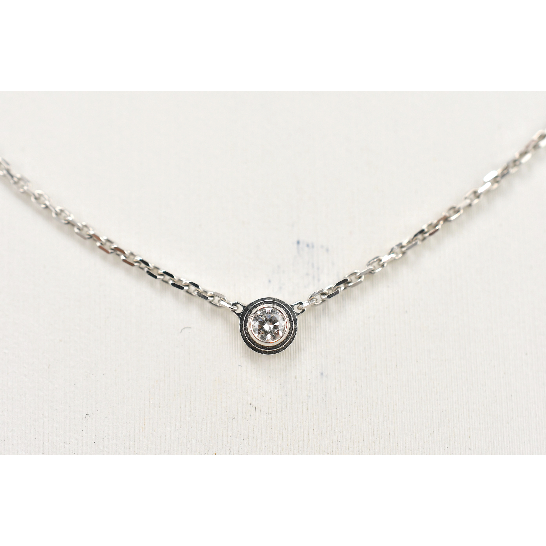 カルティエ ダムール ネックレス XS 1PD K18WG Bランク