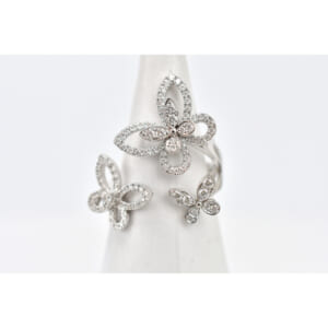 グラフ トリプルバタフライ シルエット ダイヤリング K18WG ＃8 買取実績【買取日：2025年10月2日】