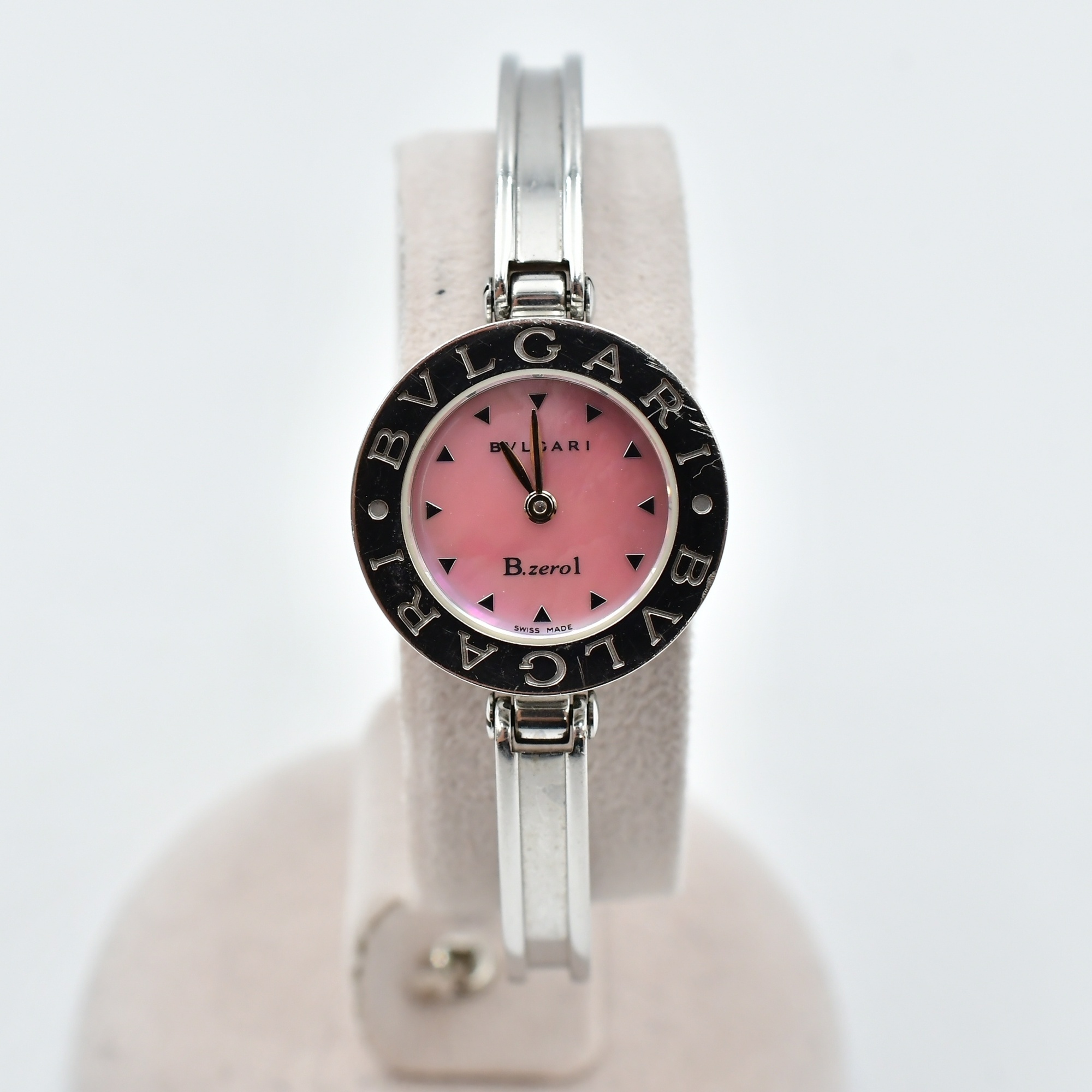 BVLGARI ビーゼロワン BZ22S ピンクシェル クォーツ シルバー ブルガリ