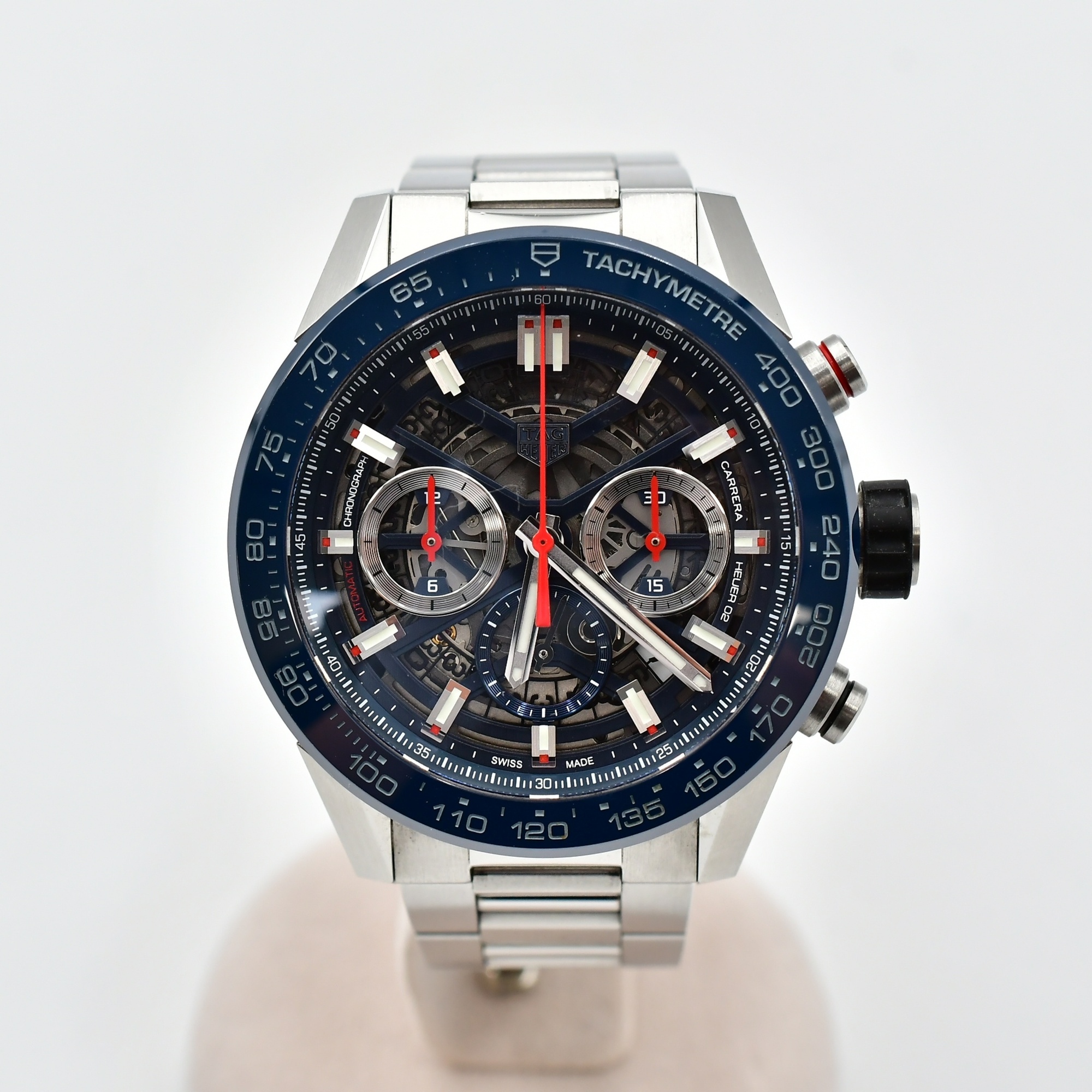 タグホイヤー カレラ 青文字盤 SS/AT CBG2A11.BA0654 Bランク