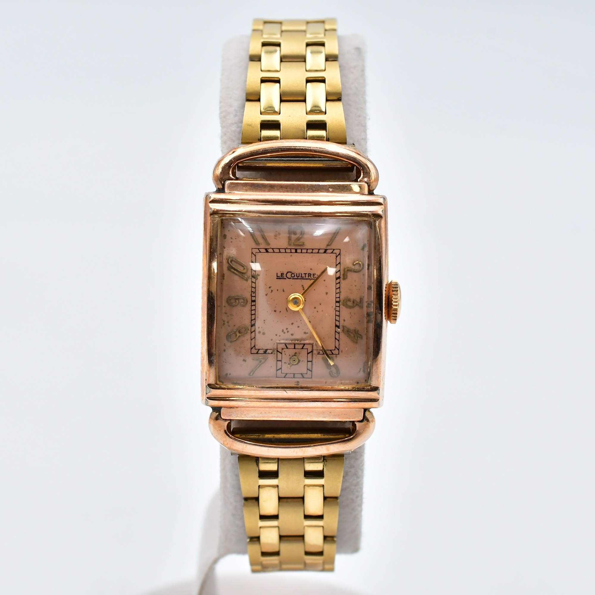 ジャガー・ルクルト 腕時計 ピンク文字盤 SS/手巻き Bランク