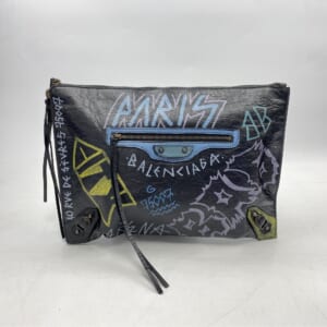 バレンシアガ グラフィティ クラッチバッグ 黒系 レザー 362967 買取実績【買取日：2025年10月17日】