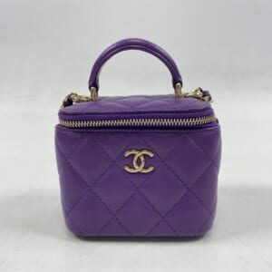 シャネル マトラッセ 2WAYバニティバッグ 紫 ラムスキン GD金具 買取実績【買取日：2025年10月17日】