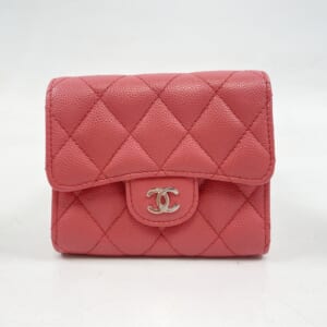 シャネル マトラッセ 三つ折り財布 ピンク ラムスキン SV金具 買取実績【買取日：2025年10月17日】