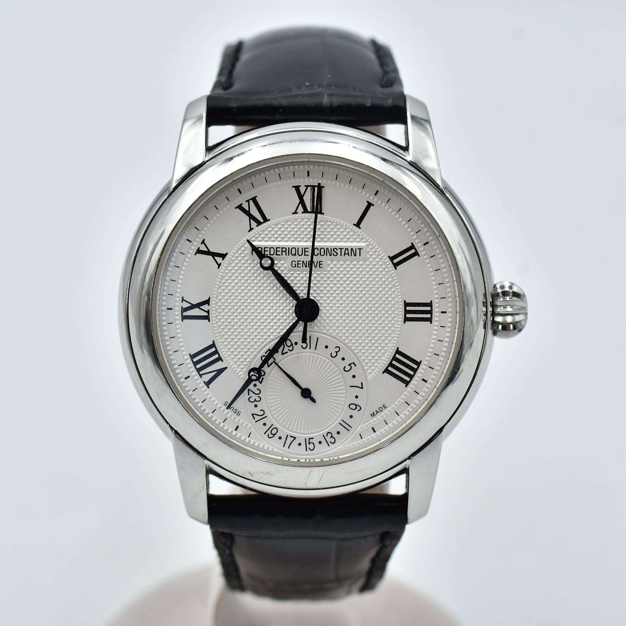 フレデリック コンスタント マニュファクチュール クラシック 白文字盤 SS×革/AT Bランク