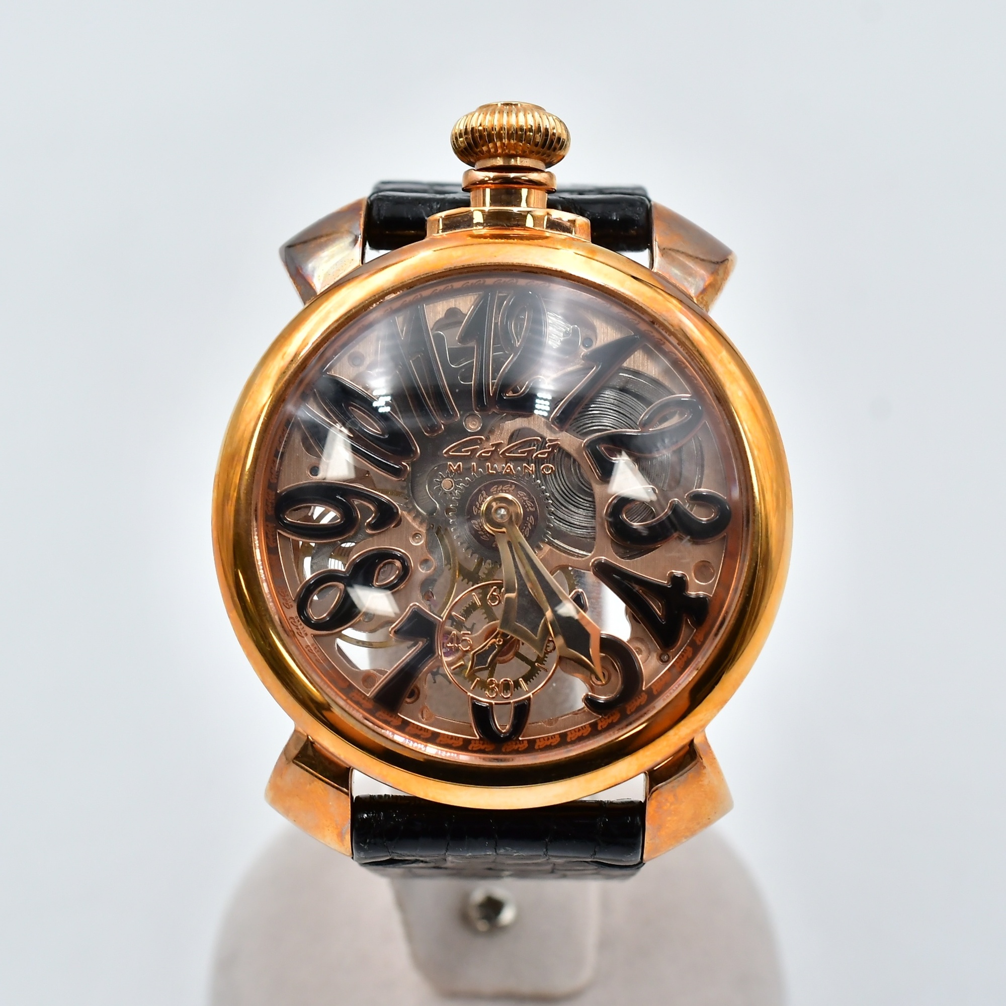 ガガミラノ マヌアーレ48 スケルトン文字盤 SS/手巻き Bランク