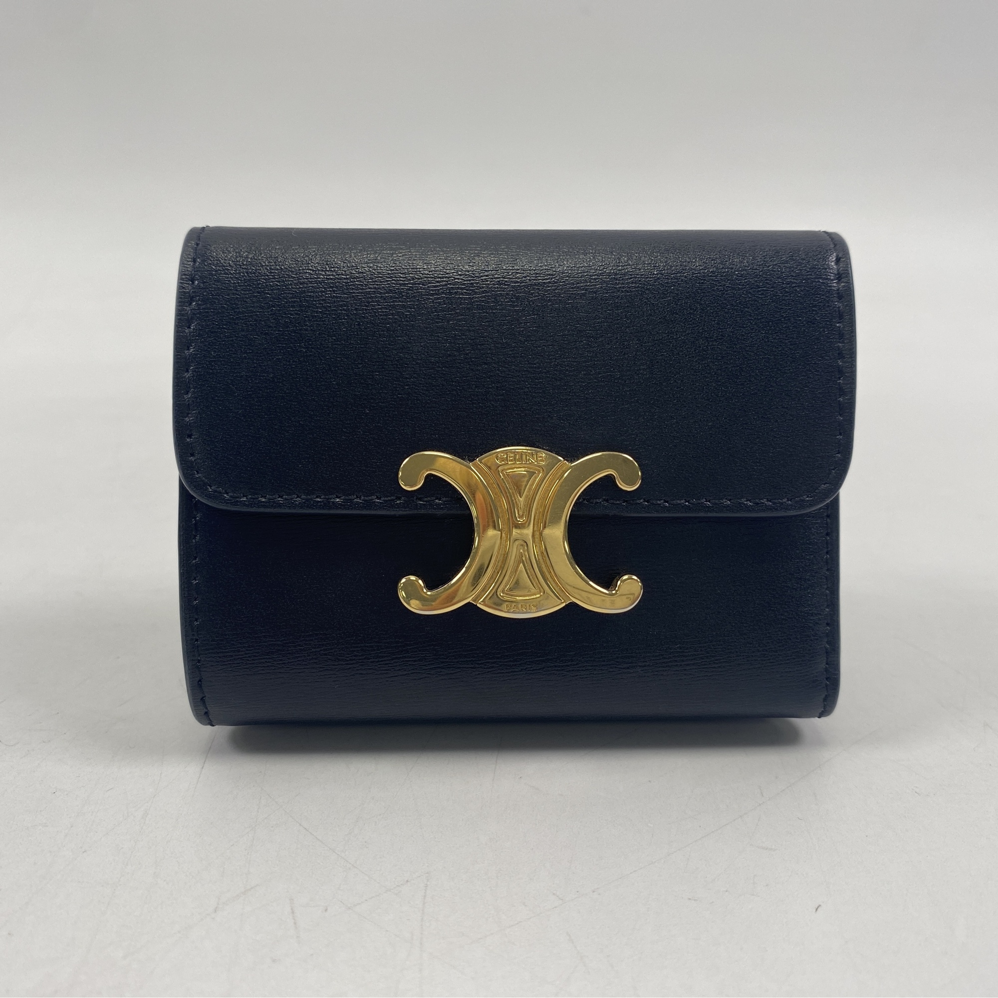 CELINE セリーヌ トリオンフ 三つ折財布 コインケース付き