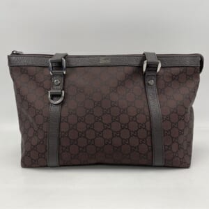グッチ GG柄 ハンドバッグ 茶 ナイロン×レザー 268640 買取実績【買取日：2025年10月24日】