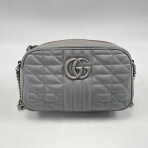 グッチ GGマーモント スモールカメラバッグ グレー レザー 447632 買取実績【買取日：2025年10月24日】
