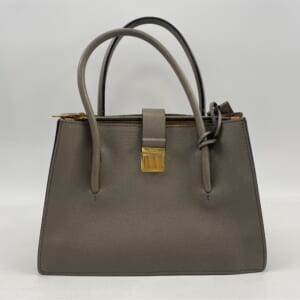 ミュウミュウ マドラス ハンドバッグ グレー レザー 買取実績【買取日：2025年10月22日】