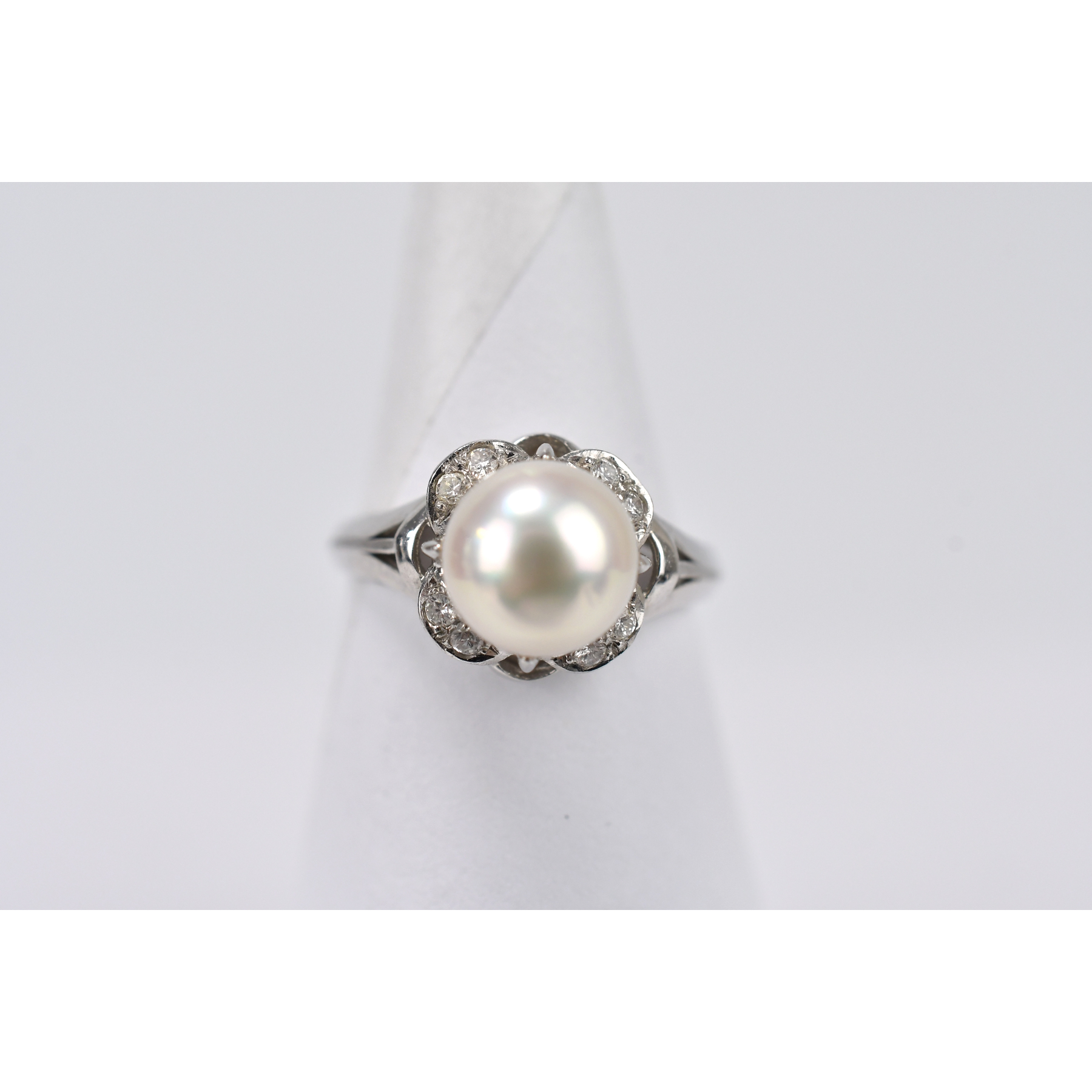 ミキモト パールメレダイヤ リング Pt900 Bランク