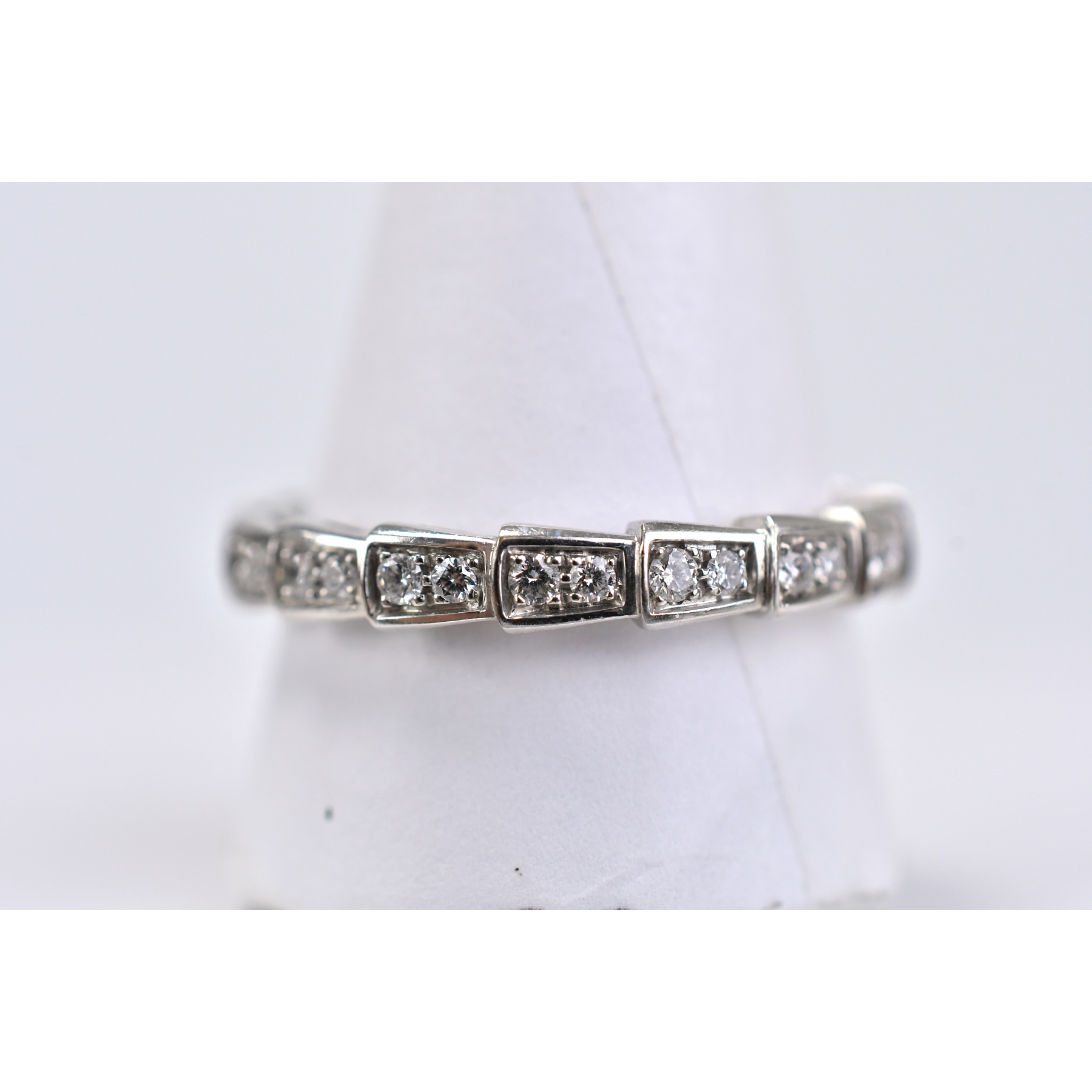 ブルガリ セルペンティ ヴァイパー フルパヴェダイヤ リング Au750WG #66 Bランク