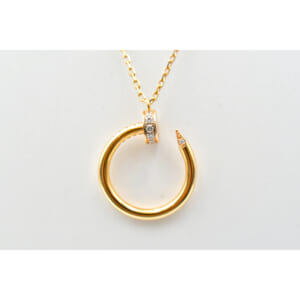 カルティエ ジュストアンクル ハーフダイヤ ネックレス Au750YG 買取実績【買取日：2025年10月18日】