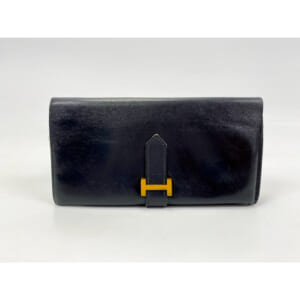 エルメス ベアンスフレ 黒 □C ボックスカーフ GD金具 買取実績【買取日：2025年10月6日】