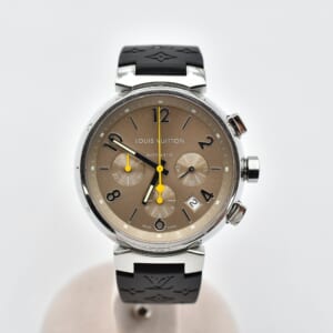 ルイ・ヴィトン タンブール クロノグラフ ブラウン文字盤 SS×ラバー/AT Q1122 買取実績【買取日：2025年10月1日】