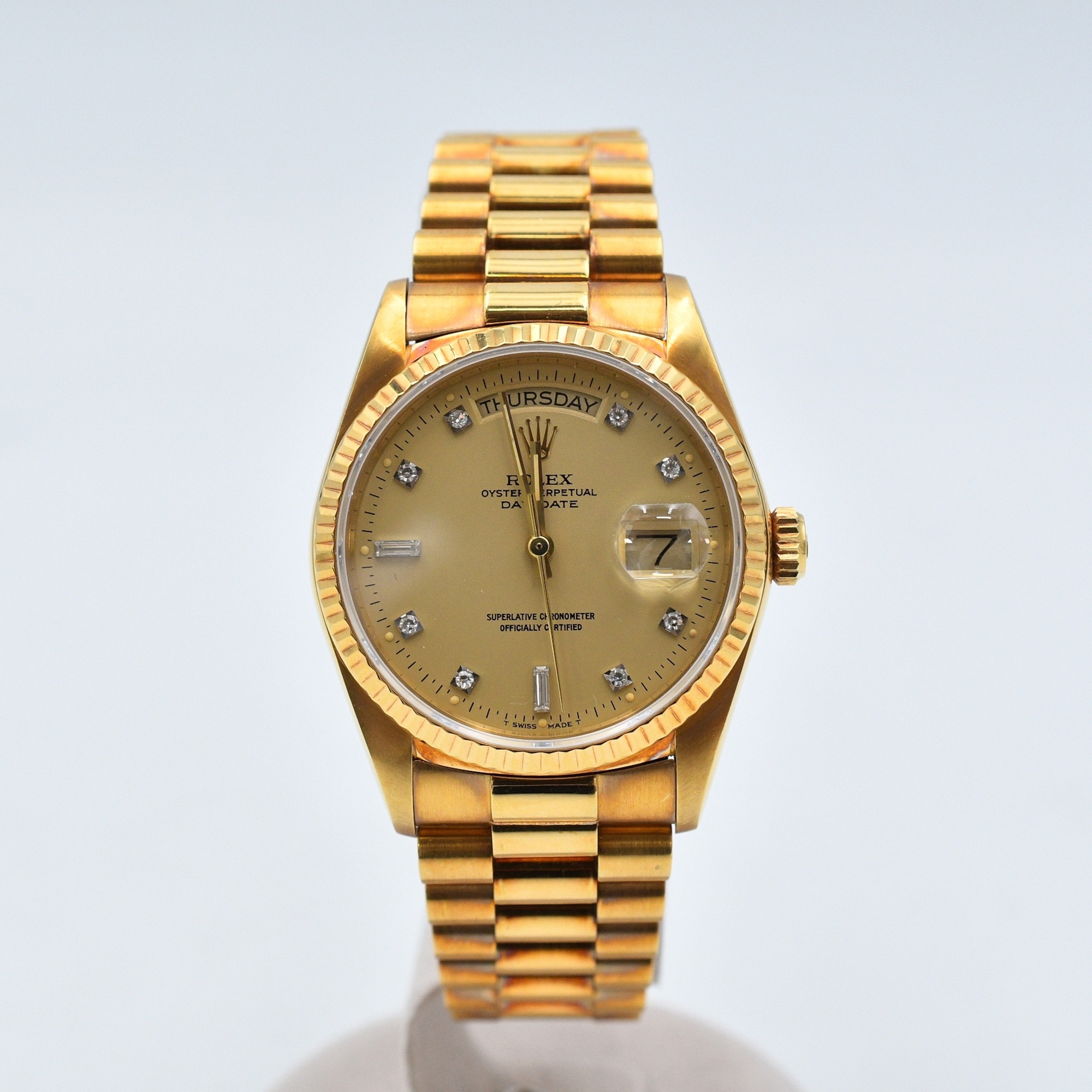 ロレックス デイデイト シャンパン文字盤 旧PD YG/AT 18038A Bランク