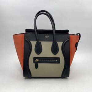 セリーヌ ラゲージ マイクロショッパー ブラック×レッド×ベージュ レザー×スエード 買取実績【買取日：2025年10月22日】