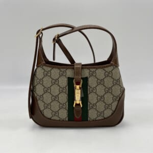 グッチ ジャッキー 1961 GGスプリーム ブラウン×グレー レザー 637092 買取実績【買取日：2025年10月24日】