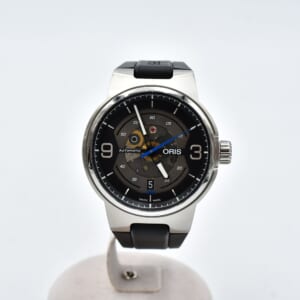 オリス ウィリアムズ エンジンデイト 黒文字盤 SS×ラバ /AT 01　733　7716　4164ｰ07　4　24　50 買取実績【買取日：2025年10月22日】