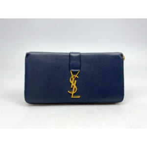 サンローラン フルジップ ロングウォレット ネイビー レザー GD金具 414570 買取実績【買取日：2025年11月4日】