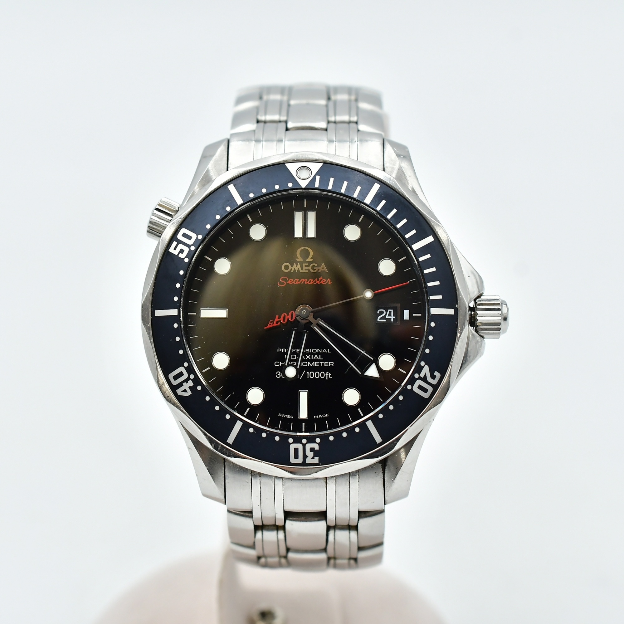 オメガ シーマスター コーアクシャル 300M 007限定モデル 黒文字盤 SS/AT Bランク