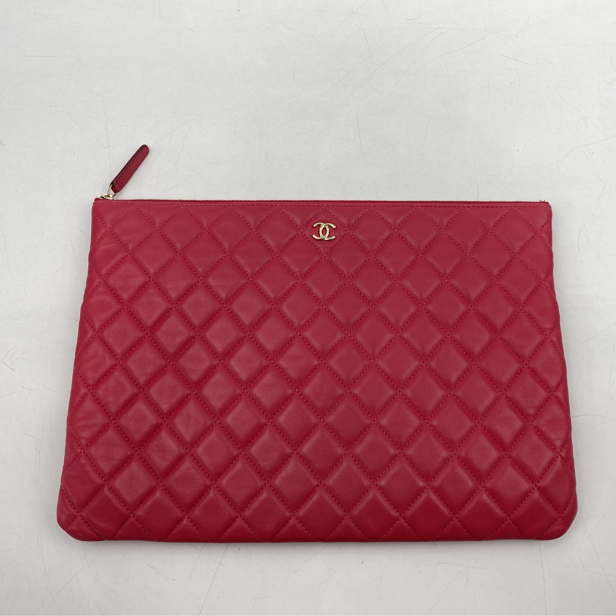 シャネル ココマーク ラムスキン マトラッセ クラッチバッグ ポーチ