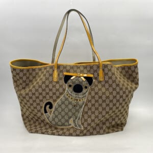 グッチ GGキャンバス プリンシー ハンドバッグ パープル キャンバス