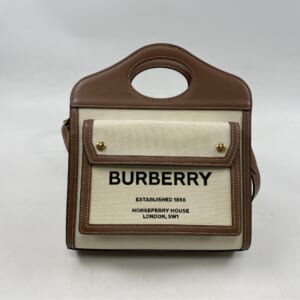 バーバリー ロゴミニポケットバッグ キャンバス×レザー ブラウン/ベージュ 8039361 買取実績【買取日：2025年11月12日】