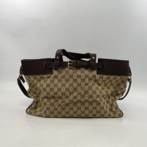 グッチ GGキャンバス シェリーライン トートバッグ ベージュ