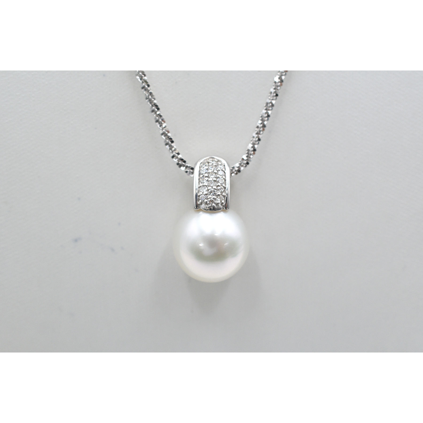 パールダイヤネックレス K18WG 0.23ct 14mm 買取実績【買取日：2025 