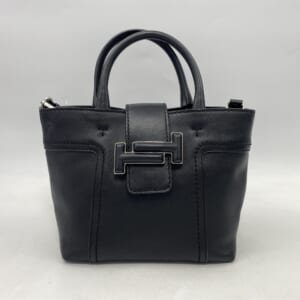 トッズ ダブルT 2wayハンドバッグ 黒 レザー 買取実績【買取日：2025年11月11日】