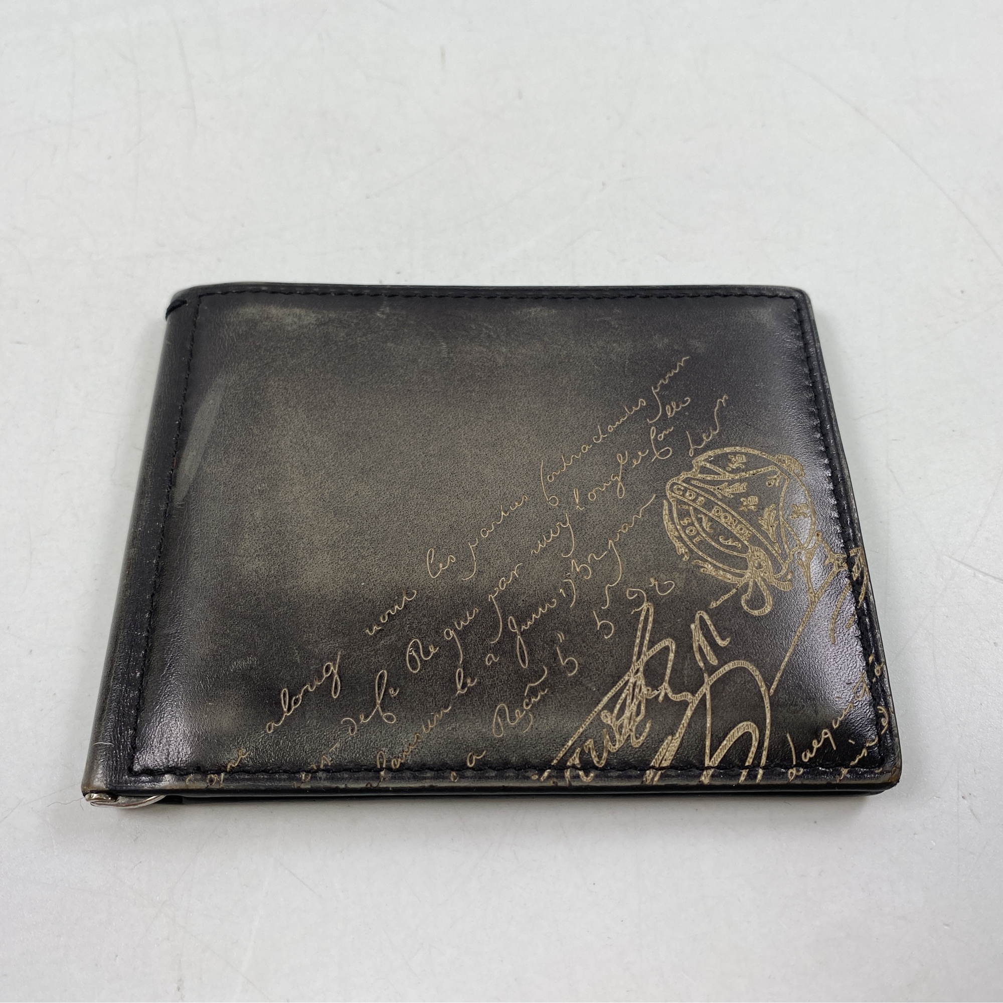 ベルルッティ カリグラフィ マネークリップ グレー レザー 買取実績