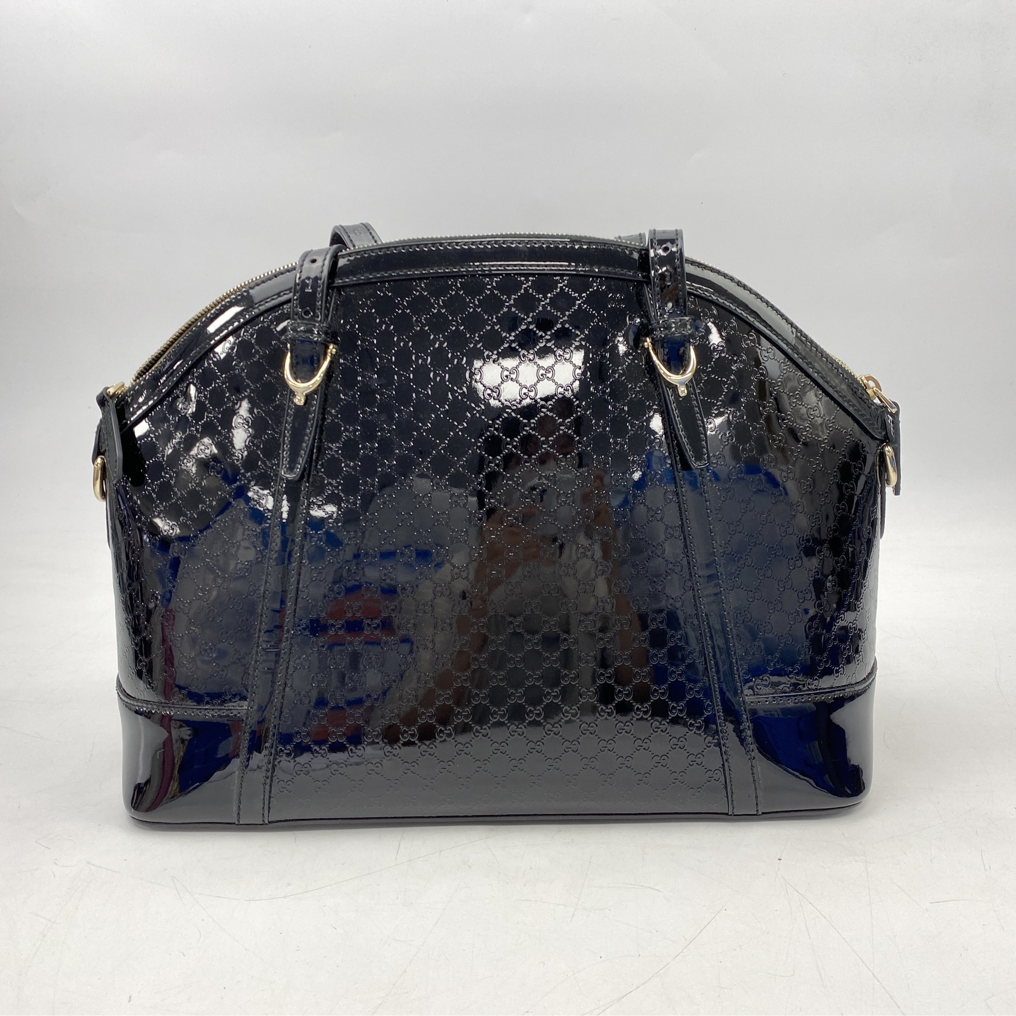 美品✨グッチ ハンドバッグ GGクリスタル ミニボストン PVC ブラウン