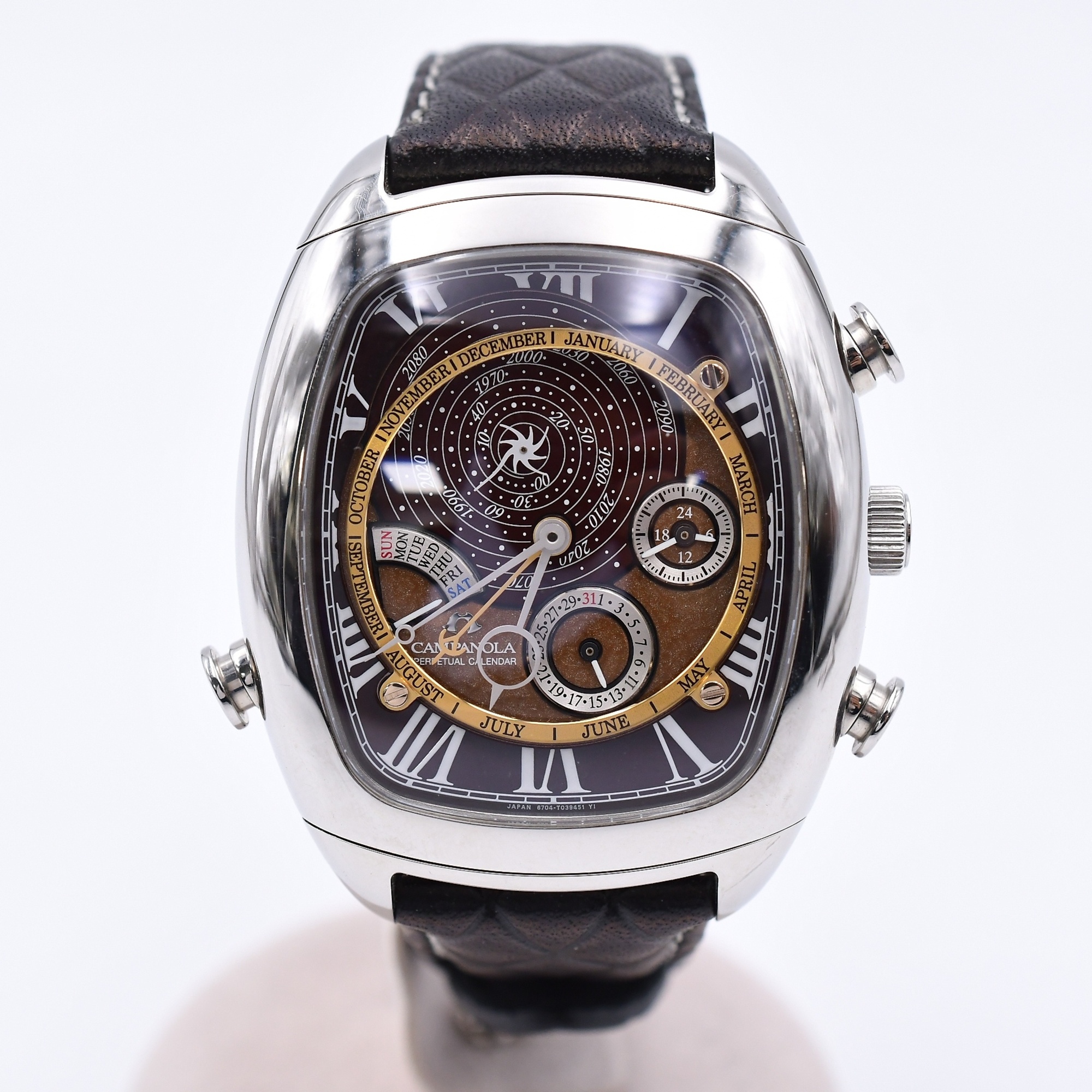 シチズン カンパノラ パーペチュアルカレンダー ブラウン文字盤 SS/QZ Cランク