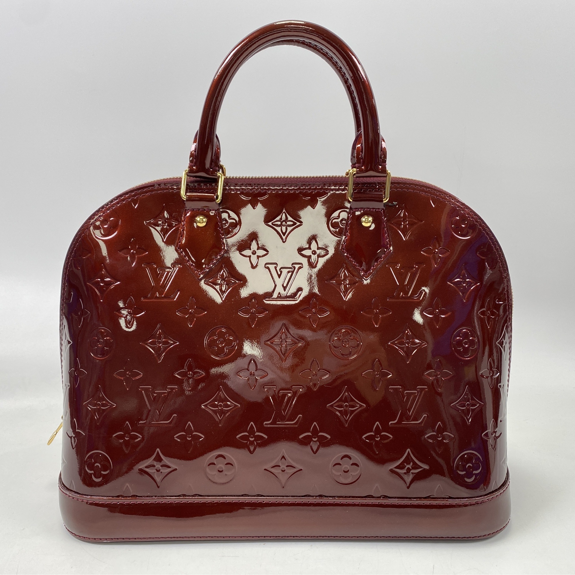 ルイ・ヴィトン ヴェルニ アルマPM ハンドバッグ ルージュフォーヴィスト パテント M91691 ABランク