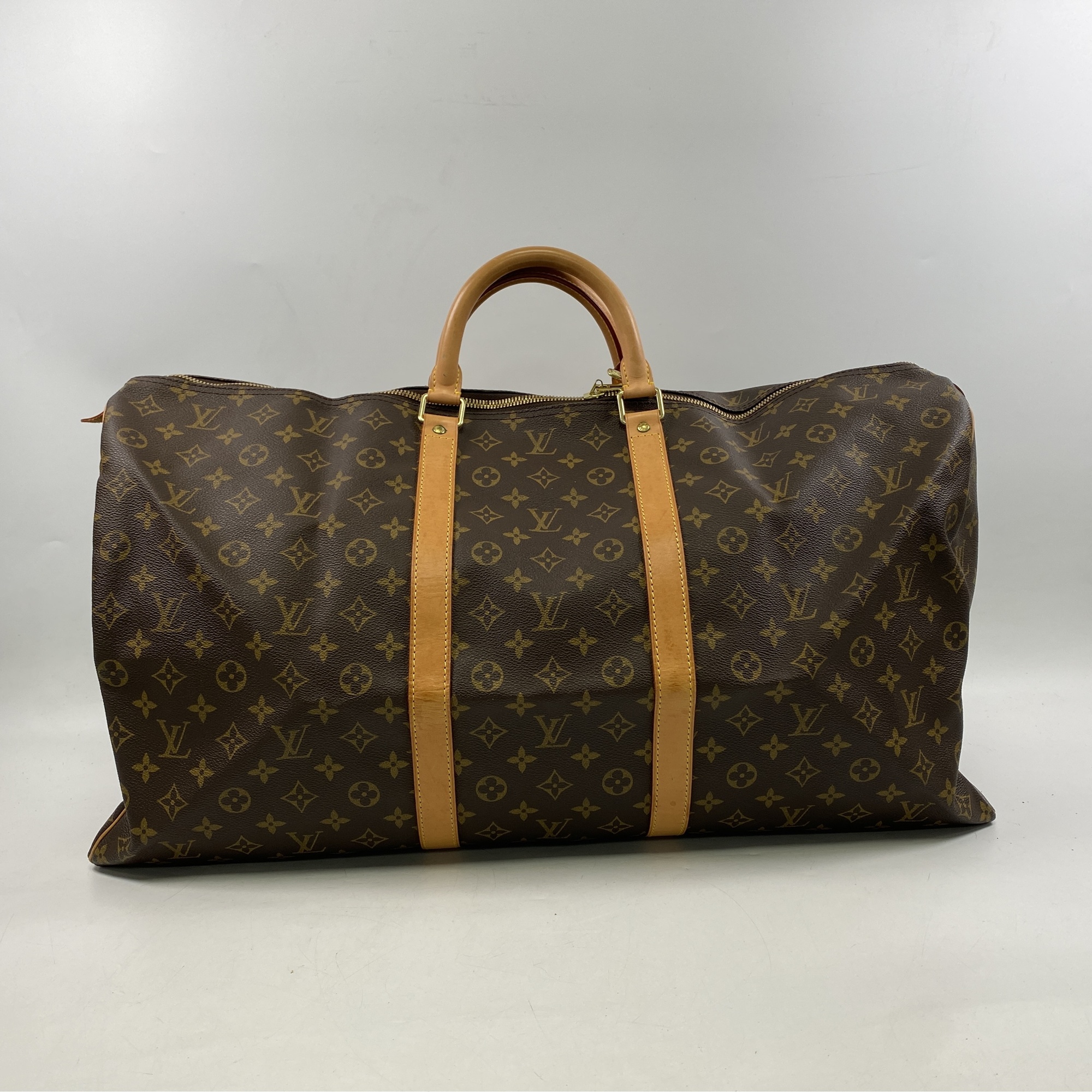 ルイ・ヴィトン モノグラム キーポル60 ボストンバッグ ブラウン PVCレザー M41422 Bランク