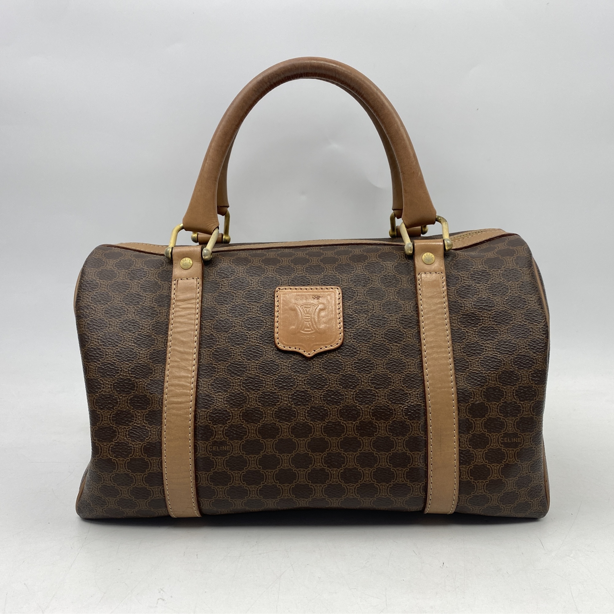 セリーヌ マカダム ミニボストンバッグ ブラウン PVCレザー 買取実績